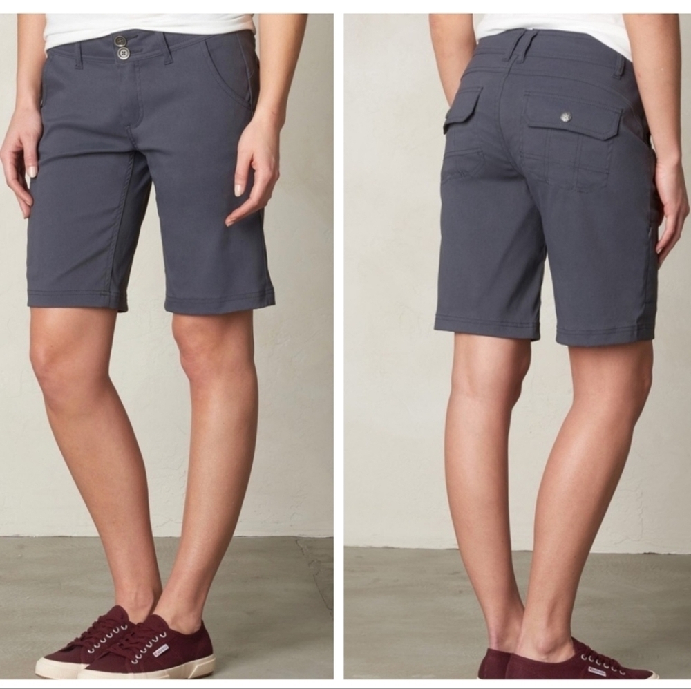 Prana Gray Halle 11” Shorts Size 12